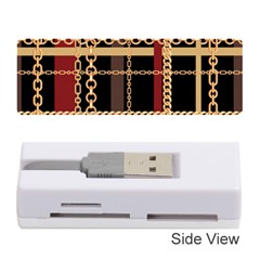 Red Black Checks Memory Card Reader (stick) by designsbymallika