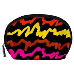 Multicolored Scribble Abstract Pattern Accessory Pouch (large) by dflcprintsclothing