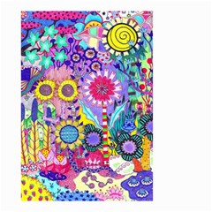 Double Sunflower Abstract Small Garden Flag (two Sides) by okhismakingart