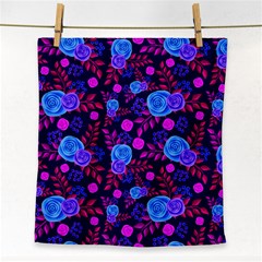 Backgroung Rose Purple Wallpaper Face Towel by HermanTelo