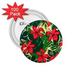 Floral Pink Flowers 2 25  Buttons (100 Pack)  by Mariart