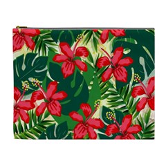 Floral Pink Flowers Cosmetic Bag (xl)