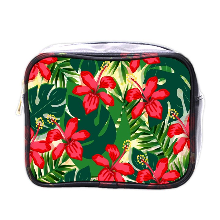 Floral Pink Flowers Mini Toiletries Bag (One Side)