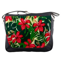 Floral Pink Flowers Messenger Bag