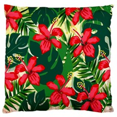 Floral Pink Flowers Large Cushion Case (one Side)