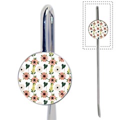 Flower White Pattern Floral Book Mark