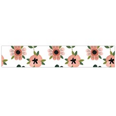 Flower White Pattern Floral Large Flano Scarf 