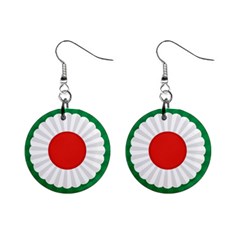 National Cockade Of Iran Mini Button Earrings by abbeyz71