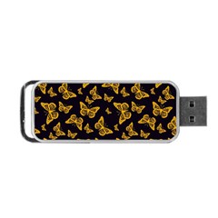Black Gold Butterfly Print Portable Usb Flash (one Side) by SpinnyChairDesigns
