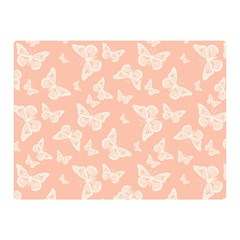 Peaches And Cream Butterfly Print Double Sided Flano Blanket (mini)  by SpinnyChairDesigns