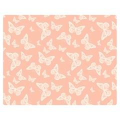 Peaches And Cream Butterfly Print Double Sided Flano Blanket (medium)  by SpinnyChairDesigns