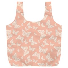 Peaches And Cream Butterfly Print Full Print Recycle Bag (xxxl) by SpinnyChairDesigns