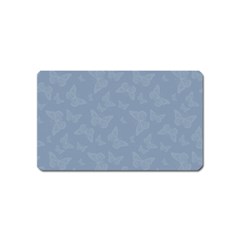 Faded Blue Butterfly Print Magnet (name Card) by SpinnyChairDesigns