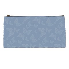 Faded Blue Butterfly Print Pencil Case by SpinnyChairDesigns