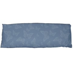 Faded Blue Butterfly Print Body Pillow Case (dakimakura) by SpinnyChairDesigns