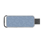 Faded Blue Butterfly Print Portable USB Flash (Two Sides) Front