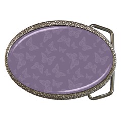 Grape Compote Butterfly Print Belt Buckles by SpinnyChairDesigns