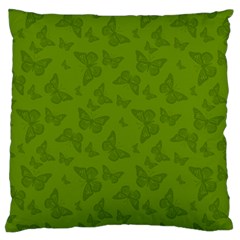 Avocado Green Butterfly Print Standard Flano Cushion Case (one Side) by SpinnyChairDesigns