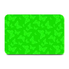 Chartreuse Green Butterfly Print Plate Mats by SpinnyChairDesigns