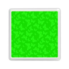 Chartreuse Green Butterfly Print Memory Card Reader (square) by SpinnyChairDesigns