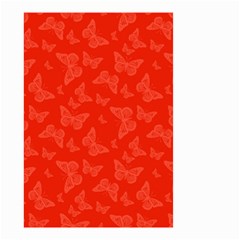 Vermilion Red Butterfly Print Small Garden Flag (two Sides) by SpinnyChairDesigns