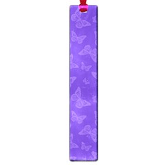 Violet Purple Butterfly Print Large Book Marks by SpinnyChairDesigns