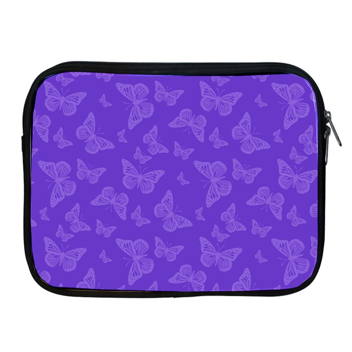 Violet Purple Butterfly Print Apple iPad 2/3/4 Zipper Cases