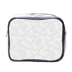 Wedding White Butterfly Print Mini Toiletries Bag (one Side) by SpinnyChairDesigns