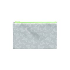 Wedding White Butterfly Print Cosmetic Bag (xs) by SpinnyChairDesigns