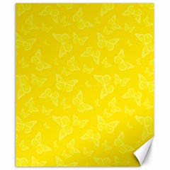Lemon Yellow Butterfly Print Canvas 20  X 24  by SpinnyChairDesigns
