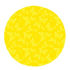 Lemon Yellow Butterfly Print Pop Socket (black) by SpinnyChairDesigns