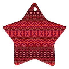 Boho Bittersweet Pink  Ornament (star) by SpinnyChairDesigns