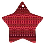 Boho Bittersweet Pink  Star Ornament (Two Sides) Front