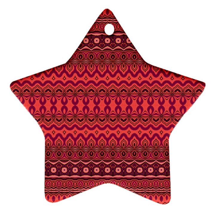 Boho Bittersweet Pink  Star Ornament (Two Sides)