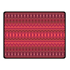 Boho Bittersweet Pink  Double Sided Fleece Blanket (small)  by SpinnyChairDesigns