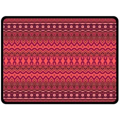 Boho Bittersweet Pink  Double Sided Fleece Blanket (large)  by SpinnyChairDesigns