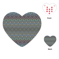 Boho Sweetheart Pattern Playing Cards Single Design (heart) by SpinnyChairDesigns