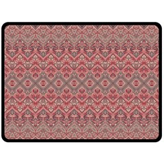 Boho Rustic Pink Fleece Blanket (large)  by SpinnyChairDesigns