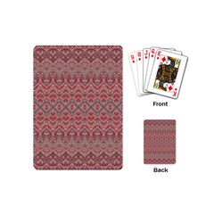 Boho Rustic Pink Playing Cards Single Design (mini) by SpinnyChairDesigns