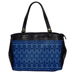 Boho Denim Blue Oversize Office Handbag by SpinnyChairDesigns