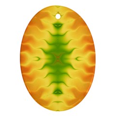 Lemon Lime Tie Dye Ornament (oval) by SpinnyChairDesigns