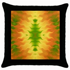 Lemon Lime Tie Dye Throw Pillow Case (Black)