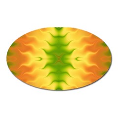 Lemon Lime Tie Dye Oval Magnet by SpinnyChairDesigns