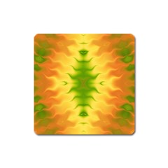 Lemon Lime Tie Dye Square Magnet by SpinnyChairDesigns