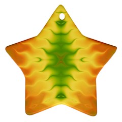 Lemon Lime Tie Dye Star Ornament (two Sides) by SpinnyChairDesigns