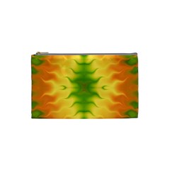 Lemon Lime Tie Dye Cosmetic Bag (small) by SpinnyChairDesigns
