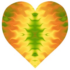 Lemon Lime Tie Dye Wooden Puzzle Heart