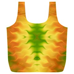 Lemon Lime Tie Dye Full Print Recycle Bag (xxxl) by SpinnyChairDesigns