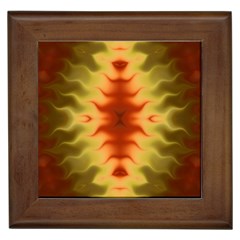 Red Gold Tie Dye Framed Tile by SpinnyChairDesigns