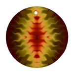 Red Gold Tie Dye Ornament (Round) Front